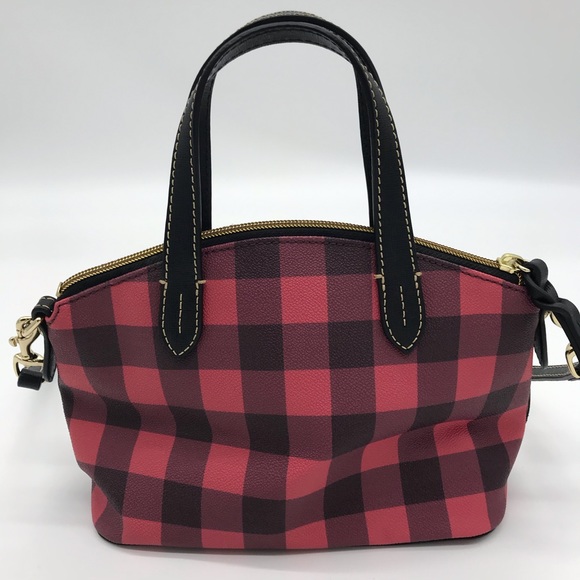 coach buffalo check purse